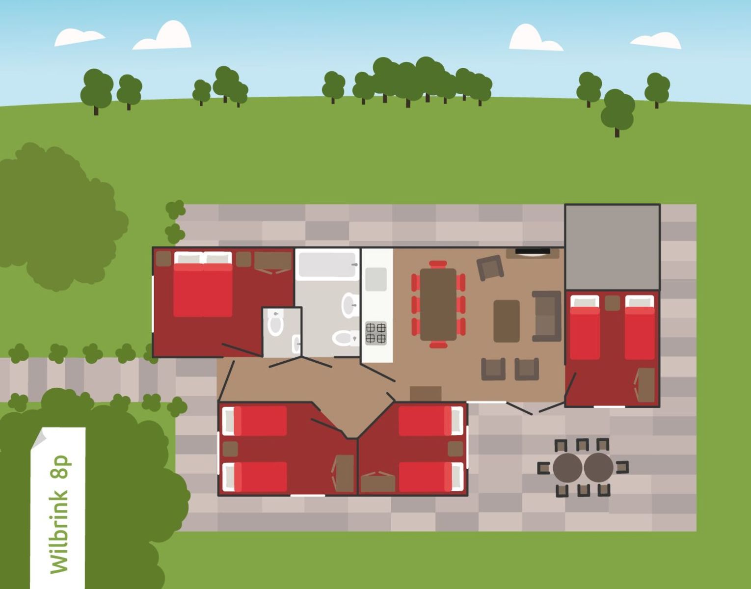 Wilbrink 6 to 8-person bungalow
